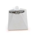 Solitaire d'occasion or 750 blanc diamant - vue 1