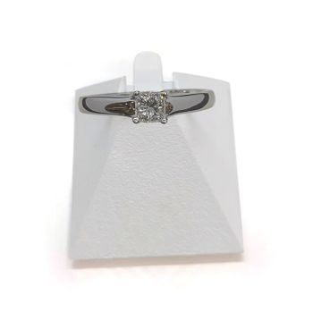Solitaire tweedehands goud 750 witte diamant