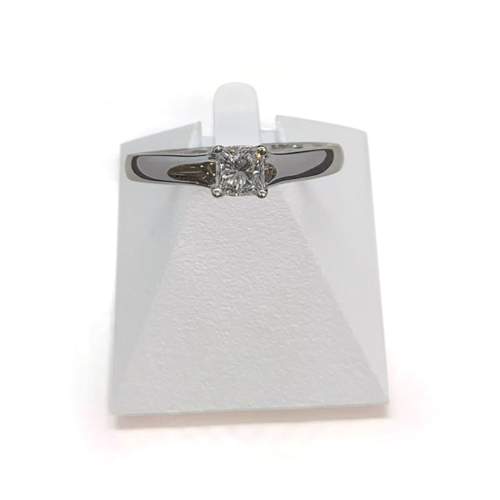Solitaire d'occasion or 750 blanc diamant