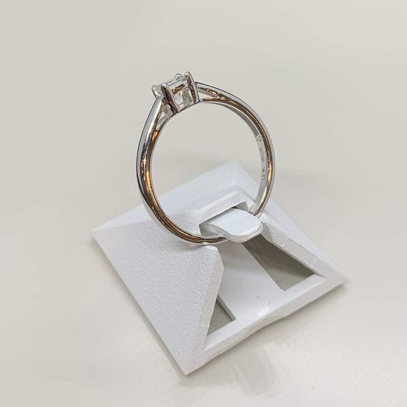 Solitaire d'occasion gold 750 white diamond - view 2