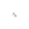 Boucle d'oreille d'occasion or 750 blanc diamant - vue V1