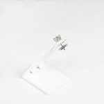 Boucle d'oreille d'occasion or 750 blanc diamant - vue 2