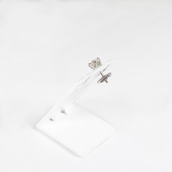 Second-hand gold 750 white diamond earring