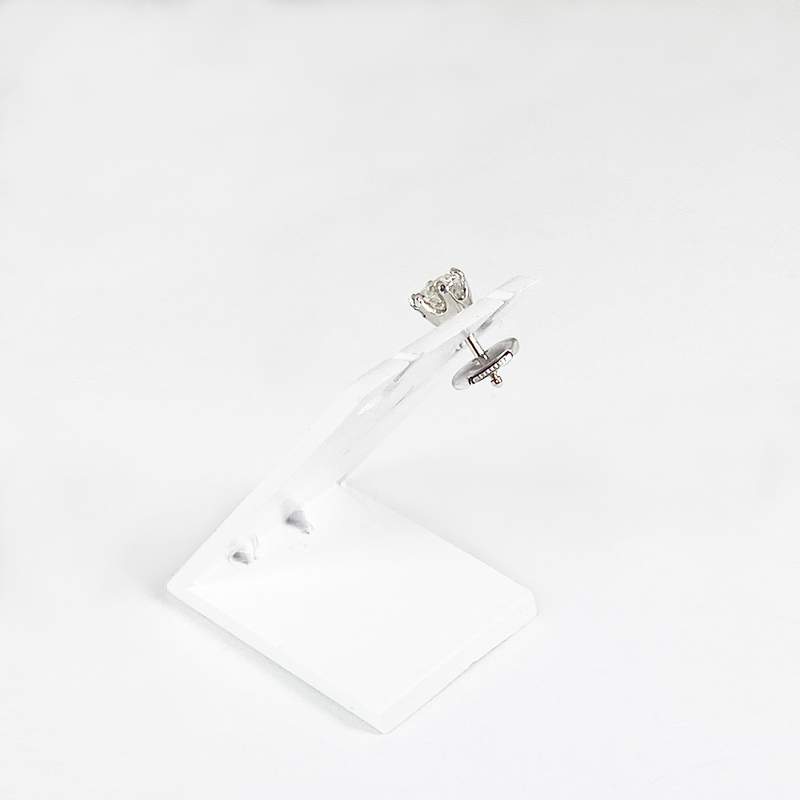 Second hand gold 750 white diamond earring - view 2