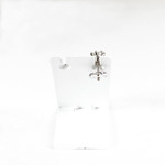 Boucle d'oreille d'occasion or 750 blanc diamant - vue 3