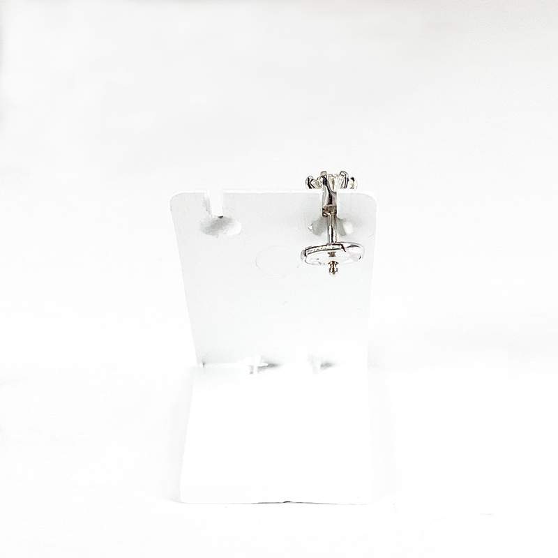 Second hand gold 750 white diamond earring - view 3