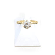 Solitaire d'occasion or 750 jaune diamant