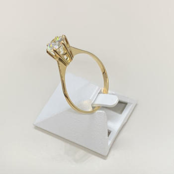 Solitaire tweedehands goud 750 gele diamant