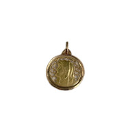 Médaille vierge d'occasion or 750 jaune