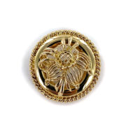 Broche d'occasion or 750 jaune rond