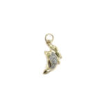 Pendentif d'occasion 2 ors 585 diamants - vue 1