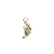 Pendentif d'occasion 2 ors 585 diamants