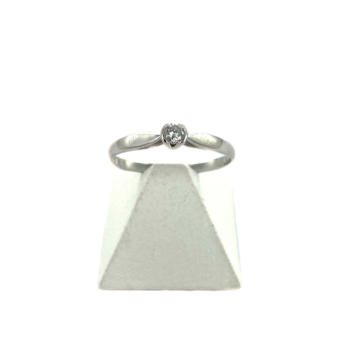 Solitaire tweedehands goud 750 witte diamant