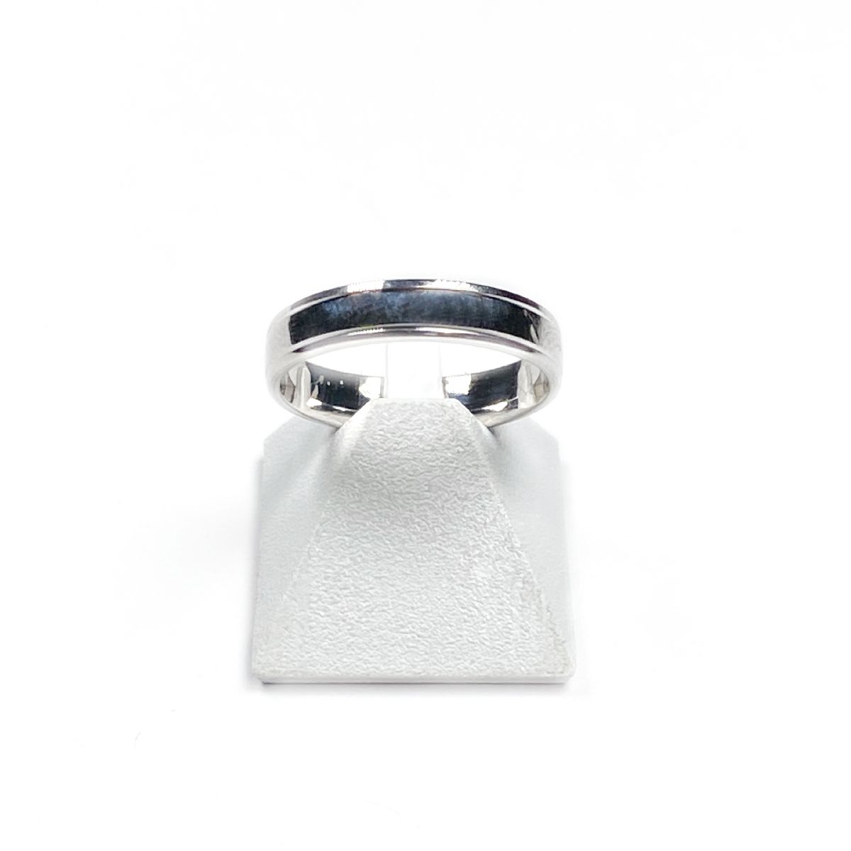 Bague d'occasion or 750 blanc 4 mm