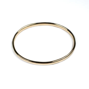 Bracelet d'occasion jonc or jaune 750 ovale 66 mm