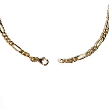 Collier d'occasion or jaune 750 maille cheval alternée 93 cm