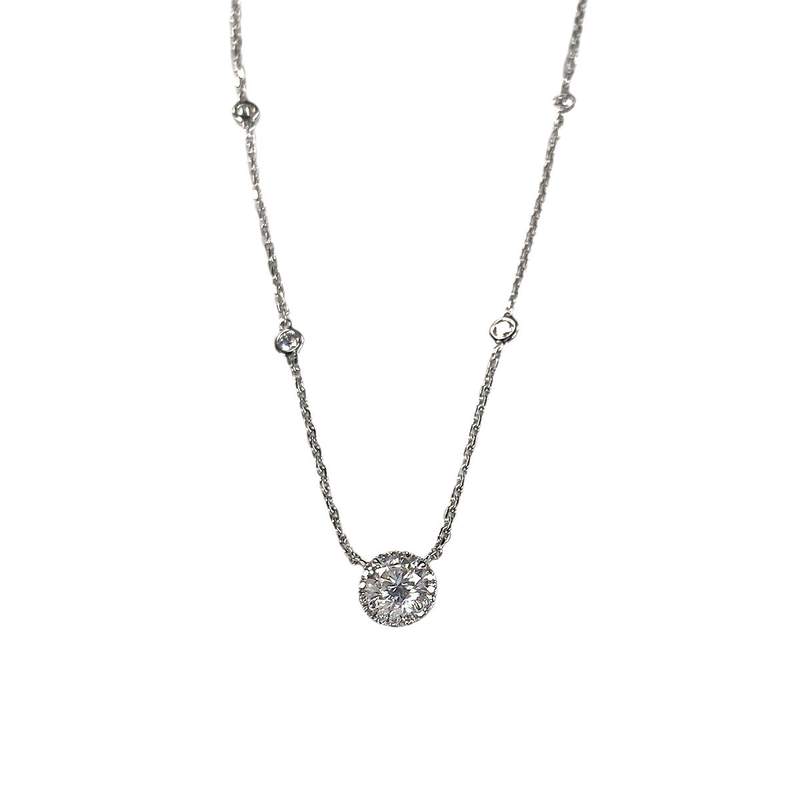 Tweedehands MESSIKA-ketting van 750 witgoud met diamanten, 42 cm - afbeelding 1