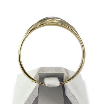 Tweedehands gouden ring 750 gele diamanten