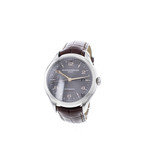 Montre d'occasion Baume & Mercier Clifton homme acier bracelet cuir noir - vue D1