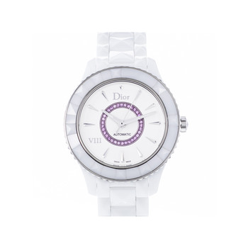 Montre d'occasion Dior VIII femme automatique bracelet blanc céramique