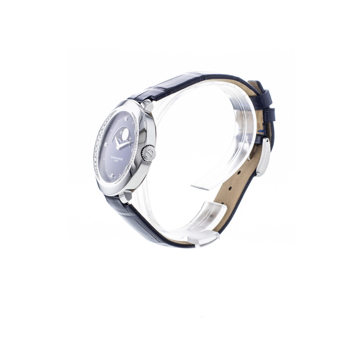 Montre d'occasion Baume & Mercier Promesse femme acier cuir noir - vue 2
