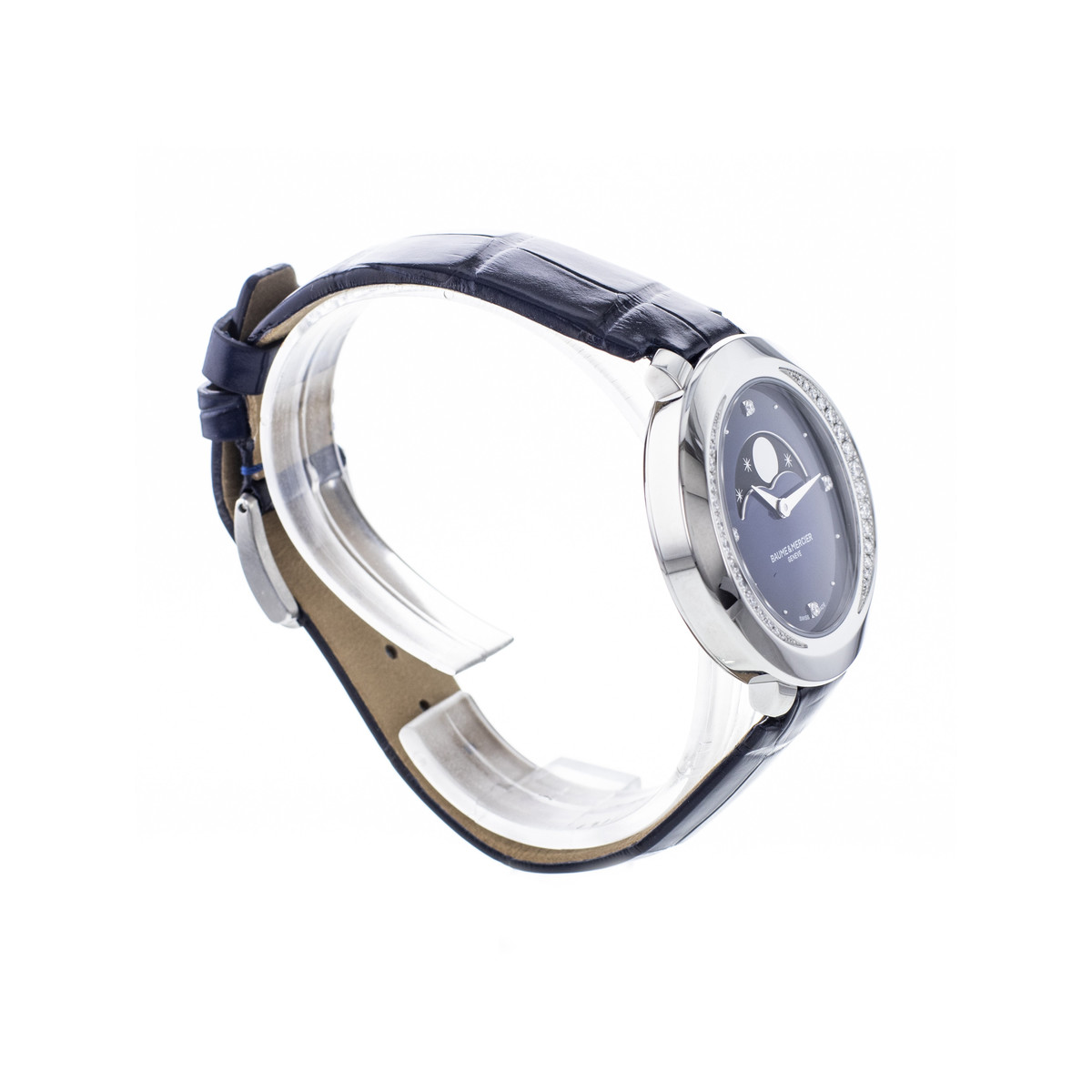 Montre d'occasion Baume & Mercier Promesse femme acier cuir noir - vue 4