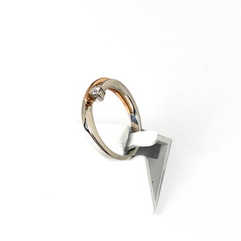 Tweedehands 2 gouden 750 diamanten ring