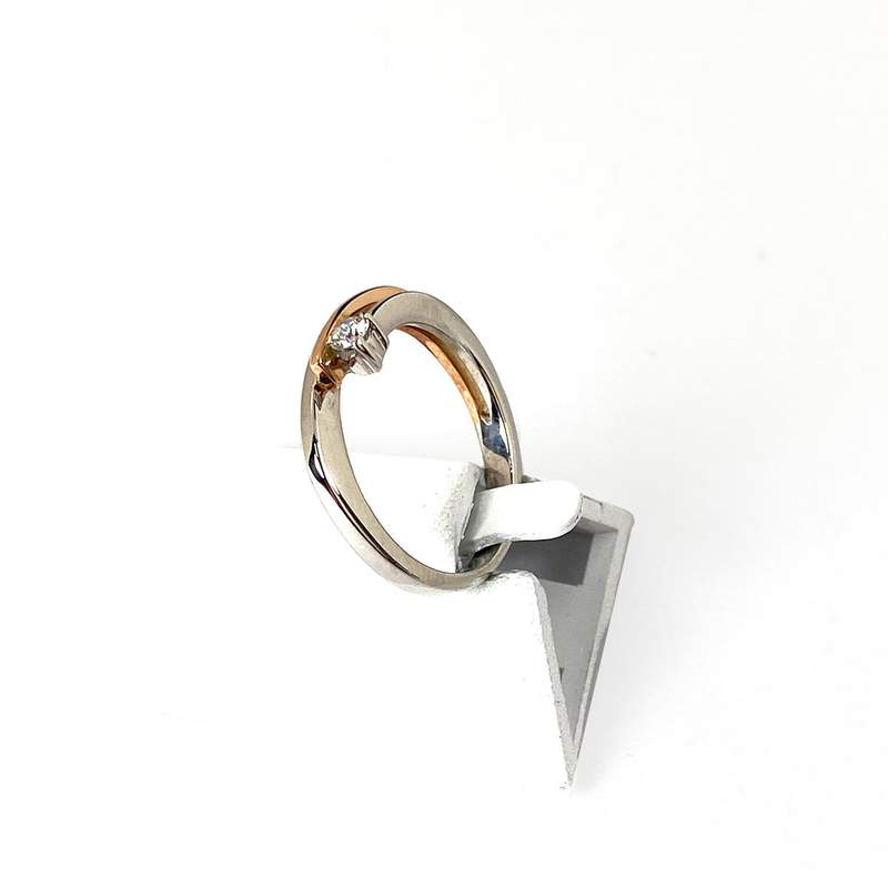 Second hand ring 2 gold 750 diamond - view 2