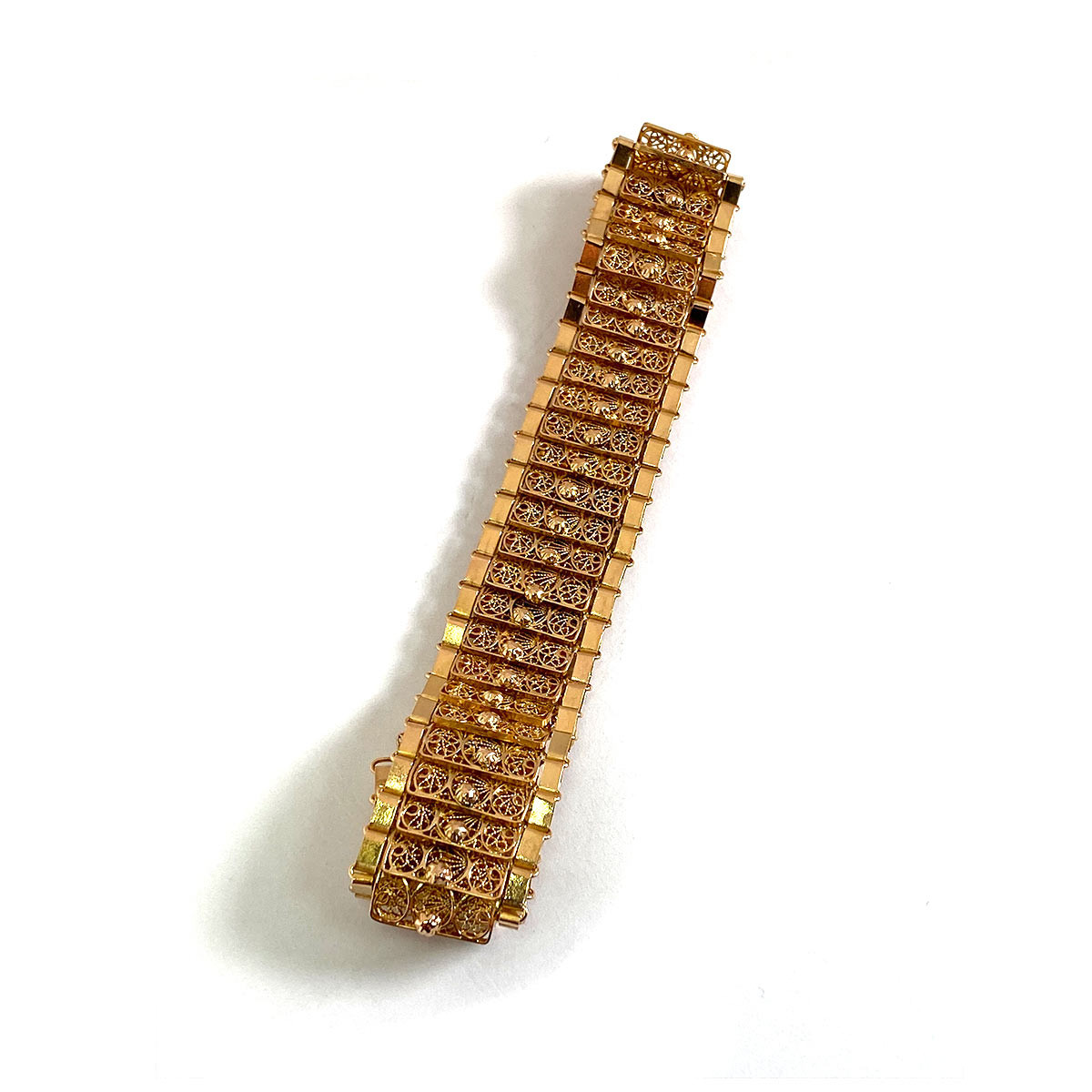 Bracelet d'occasion or 750 jaune style ancien motif fantaisie 19 cm - vue 3