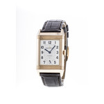 Montre d'occasion Jaeger Lecoultre Reverso homme automatique or 750 bracelet cuir noir - vue D1