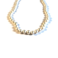 Collier d'occasion or 750 jaune perles de culture de chine blanche 43,5 cm