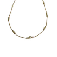 Collier d'occasion or 750 jaune perles de culture blanches 43 cm