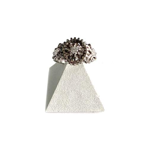 Bague d'occasion or 750 blanc diamant