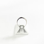 Bague demi-tour d'occasion or 750 blanc diamants - vue 3