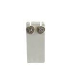 Boucles d'oreilles clous d'occasion or 750 jaune diamants - vue 1