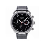 Montre d'occasion Hermès Arceau homme chronographe automatique titane cuir gris - vue 1