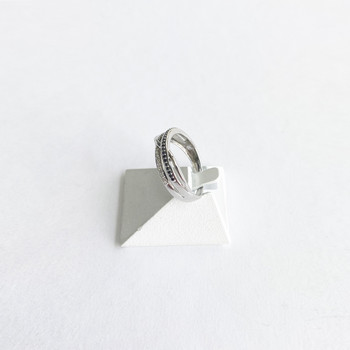 Bague d'occasion or blanc 375 diamants noirs traités et blancs