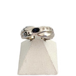Bague d'occasion or 750 blanc saphir et diamants - vue 1