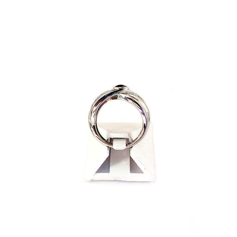 Second-hand gold 750 white sapphire and diamond ring - view 3