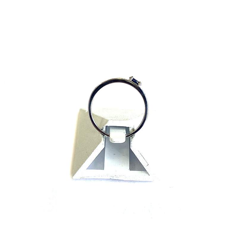 Bague d'occasion or 375 blanc saphir et diamant - vue 3