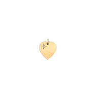 Pendentif d'occasion or 750 jaune coeur diamant