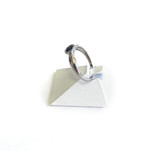 Bague d'occasion or 750 blanc saphir - vue 2
