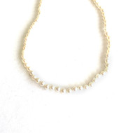 Collier d'occasion or 750 jaune perles de culture 43 cm