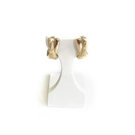 Boucles d'oreilles clips d'occasion or 750 jaune finement diamanté