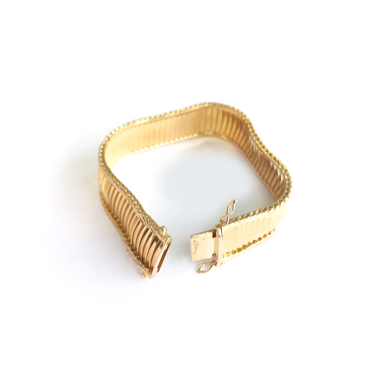Bracelet d'occasion or 750 jaune maille omega 19 cm - vue 4