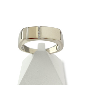 Bague d'occasion or 750 blanc diamants