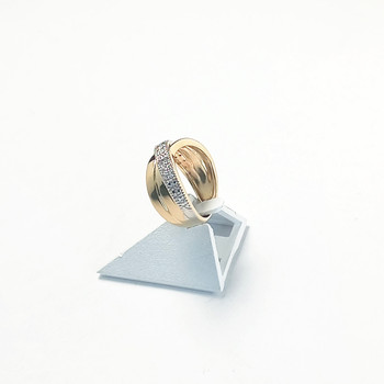 Tweedehands ring 2 goud 750 diamanten