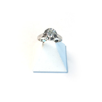 Bague d'occasion or 750 blanc diamant 0.30 carat