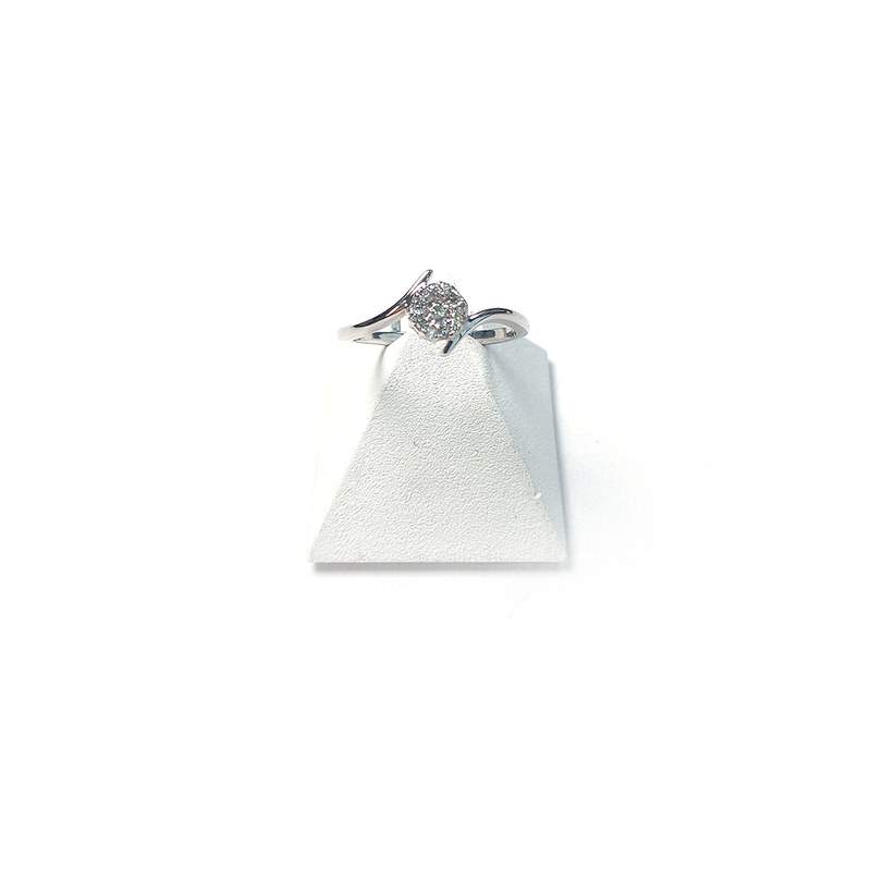 Pre-owned 750 white gold diamond ring - view 1