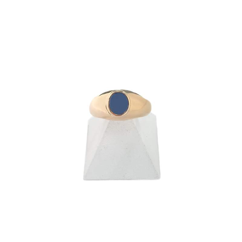 Pre-owned 14K yellow gold sapphire ring - view 1